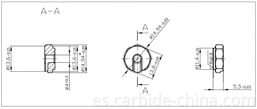 drawing of carbide thrust block